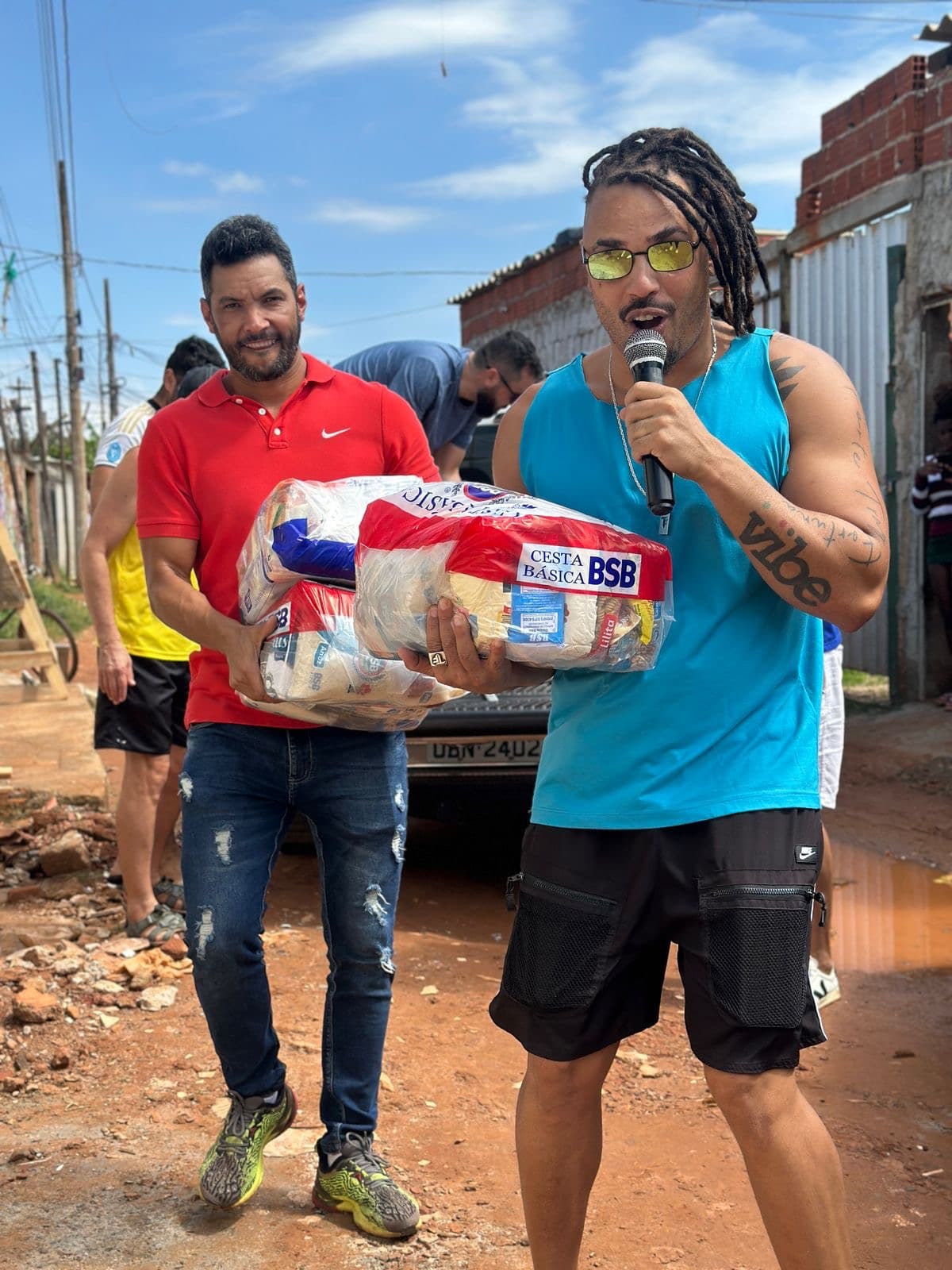 Voluntários em ação